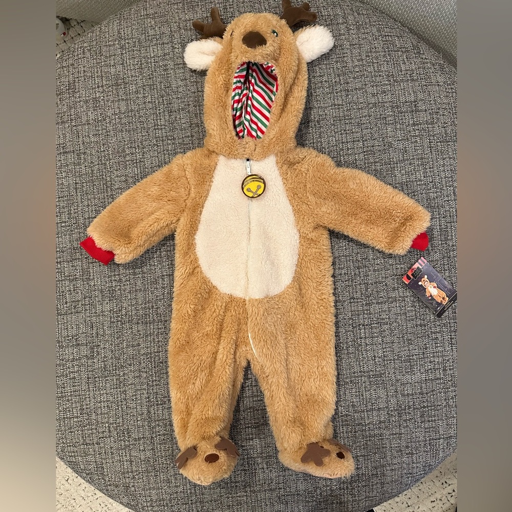 Baby FAO Schwarz Reindeer costume outfit